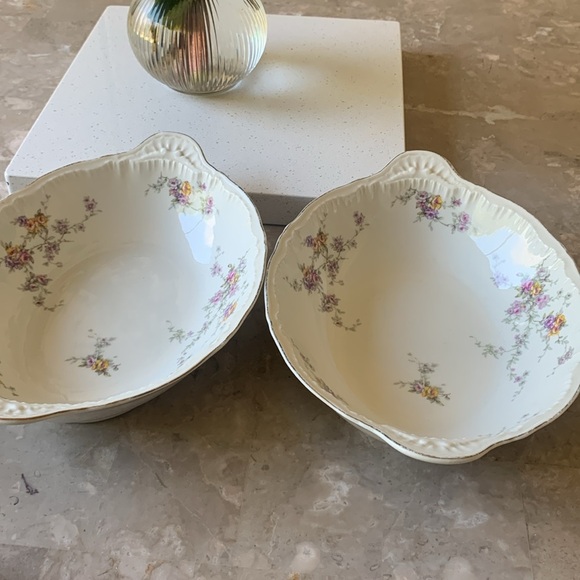 Set of 2 Theodore Haviland “Helene” Large Platter serving dishes bowls floral - Picture 12 of 12